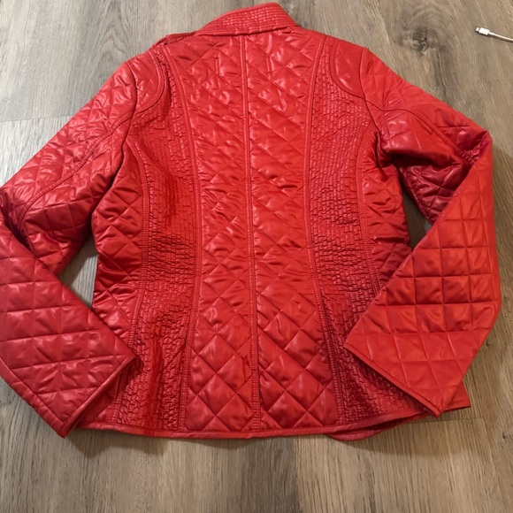BURBERRY BRIT Red Quilted Jacket for Women - Picture 6 of 8